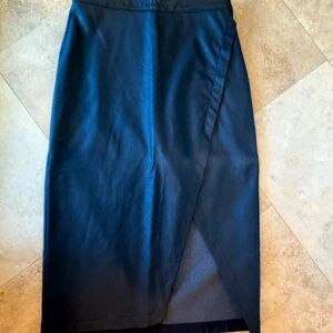 Abercrombie & Fitch Black Pleather Pencil Skirt